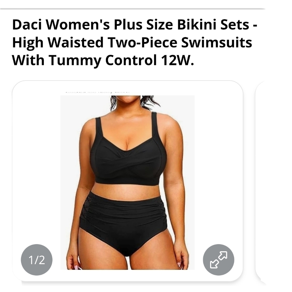 DACI - 12P Elegant Black Women's Swimwear Set - Picture 10 of 12
